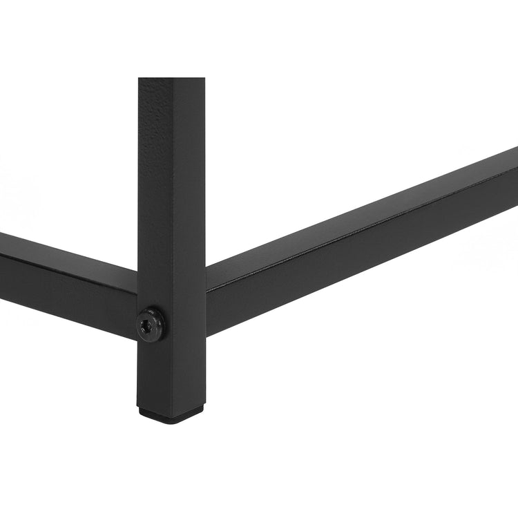 I 2251 - Table D'appoint, Console, Entrée, Étroit, Sofa, Salon, Chambre À Coucher, Stratifié Gris, Métal Noir, Contemporain, Moderne - Simple Boutique
