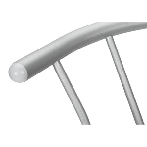 I 2399 - Tabouret De Bar, Lot De 2, Pivotant, Hauteur Bar, Métal Gris, Apparence De Cuir Noir, Contemporain, Moderne - Simple Boutique