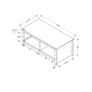 I 2508 - Table De Salon, 44''L, Cocktail, Accent, Rangement, Rectangulaire, Salon, Stratifié Chêne Beige, Stratifié Chêne Brun Foncé, Contemporain - Simple Boutique