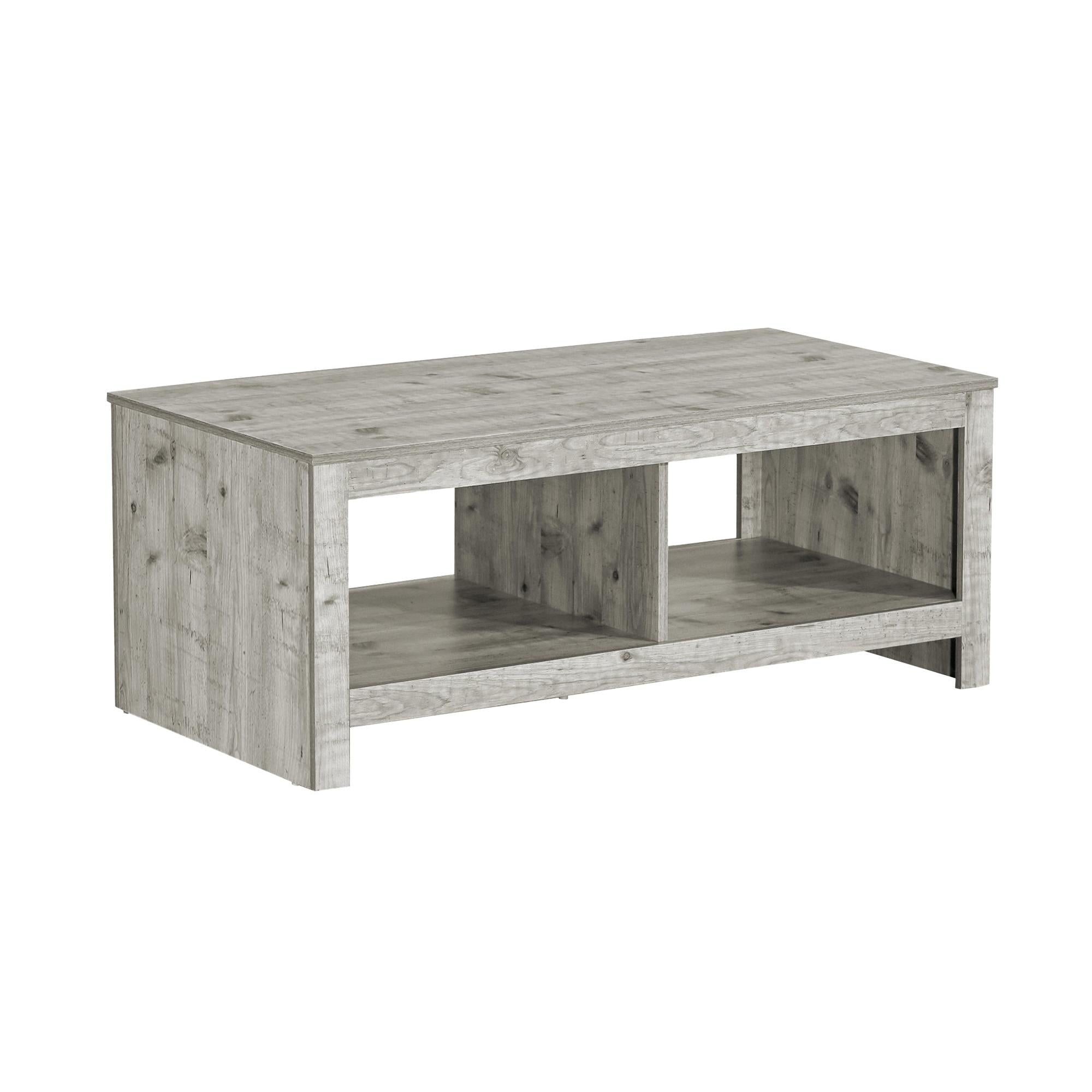 I 2512 - Table De Salon, 44''L, Cocktail, Rectangulaire, Salon, Stratifié Gris Rustique, Transitionnel - Simple Boutique