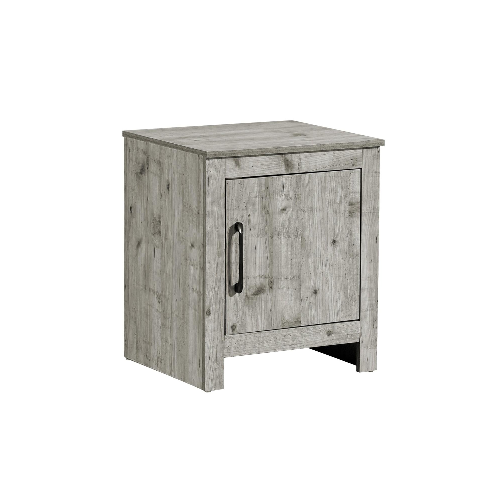 I 2513 - Table D'appoint, 22'' H, Bout, Table D'appoint, Rangement, Coté, Table De Nuit, Salon, Chambre À Coucher, Stratifié Gris Rustique, Transitionnel - Simple Boutique