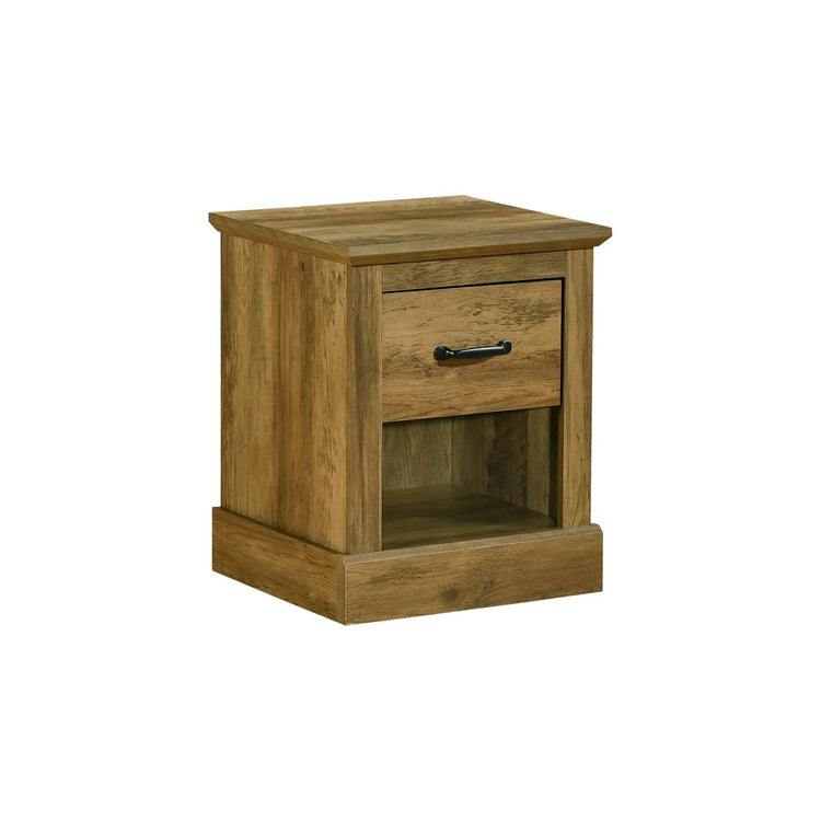 I 2526 - Table D'appoint, 21''H, Bout, Table D'appoint, Tiroir De Rangement, Table De Nuit, Lampe, Salon, Chambre À Coucher, Stratifié Chêne Brun Foncé, Transitionnel - Simple Boutique