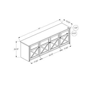 I 2769 - Meuble Tv, 72 Pouces, Console, Armoire De Rangement, Centre De Divertissement Média, Salon, Chambre À Coucher, Stratifié Chêne Foncé, Stratifié Noyer Foncé, Transitionnel - Simple Boutique