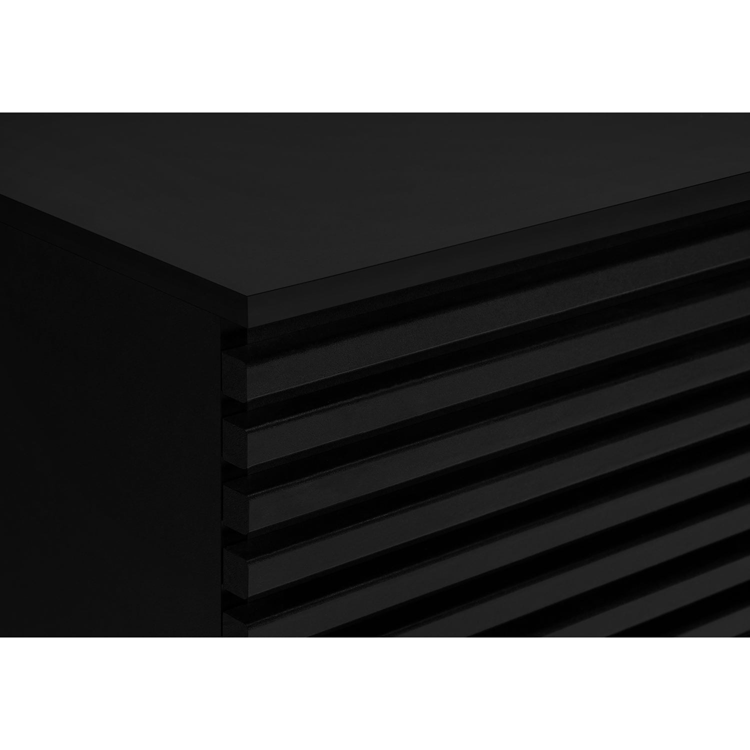 I 2783 - Meuble Tv, 72 Pouces, Centre De Divertissement Média, Armoire De Rangement, Console, Étagères De Rangement, Chambre À Coucher, Salon, Stratifié Noir, Contemporain - Simple Boutique