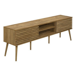 I 2784 - Meuble Tv, 72 Pouces, Centre De Divertissement Média, Armoire De Rangement, Console, Étagères De Rangement, Chambre À Coucher, Salon, Stratifié Noyer, Contemporain, Moderne - Simple Boutique