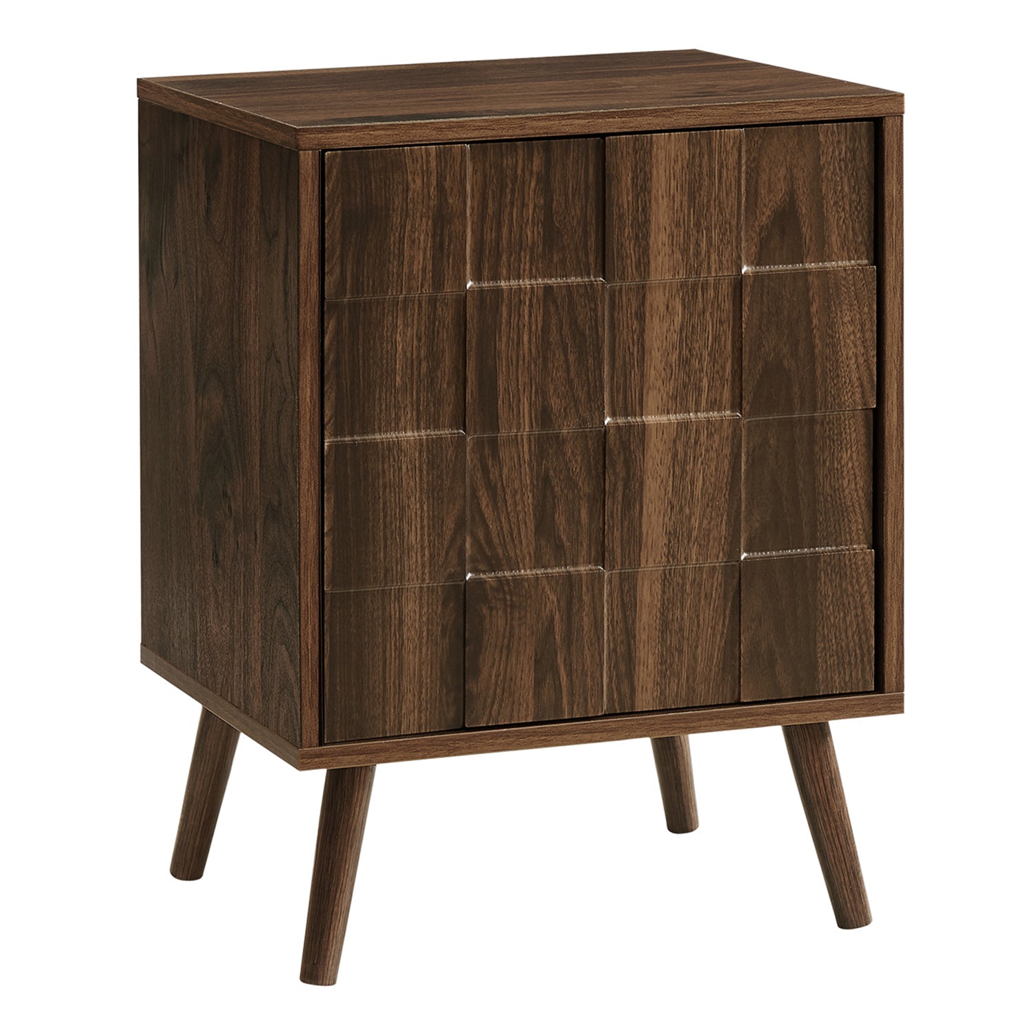I 2788 - Table D'appoint, Bout, Table D'appoint, Petit, Rangement, Lampe, Stratifié Noyer, Moderne - Simple Boutique