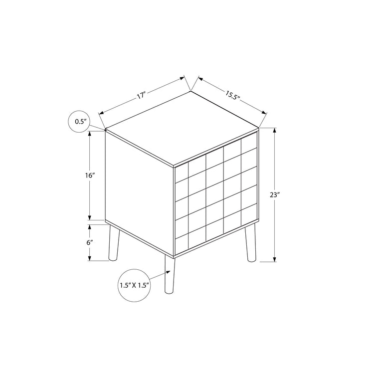 I 2788 - Table D'appoint, Bout, Table D'appoint, Petit, Rangement, Lampe, Stratifié Noyer, Moderne - Simple Boutique