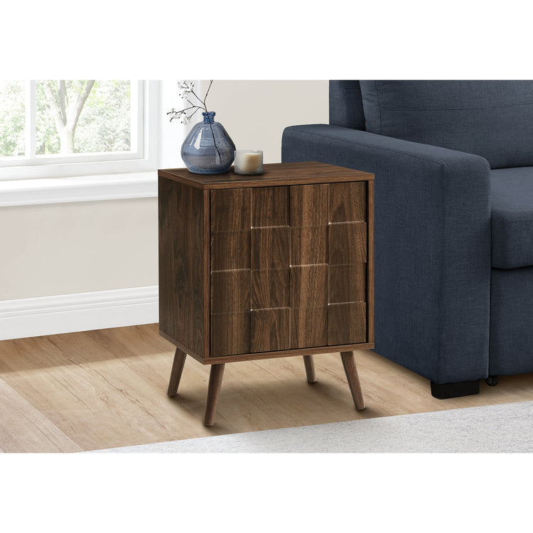 I 2788 - Table D'appoint, Bout, Table D'appoint, Petit, Rangement, Lampe, Stratifié Noyer, Moderne - Simple Boutique