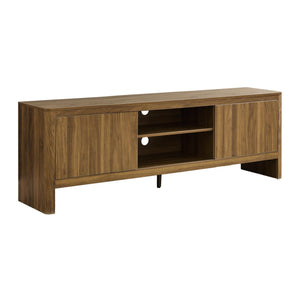 I 2833 - Meuble Tv, 72 Pouces, Console, Centre De Divertissement Média, Armoire De Rangement, Salon, Chambre À Coucher, Stratifié Noyer Foncé, Contemporain, Moderne - Simple Boutique