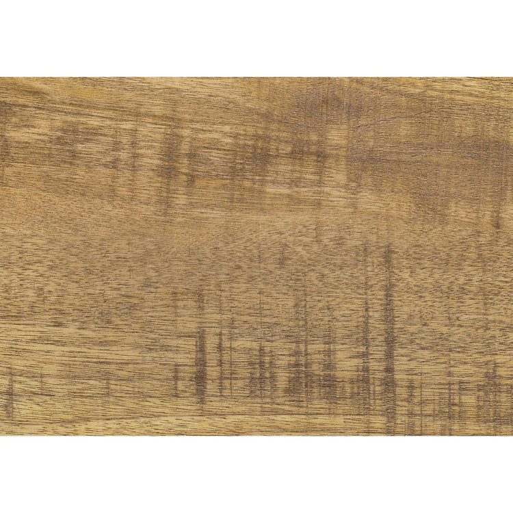 I 2881 - Table D'appoint, 48'' De Large, Console, 2 Niveaux, Étroit, Entrée, Canapé, Salon, Chambre À Coucher, Stratifié Effet Bois De Manguier, Métal Noir, Contemporain, Moderne - Simple Boutique