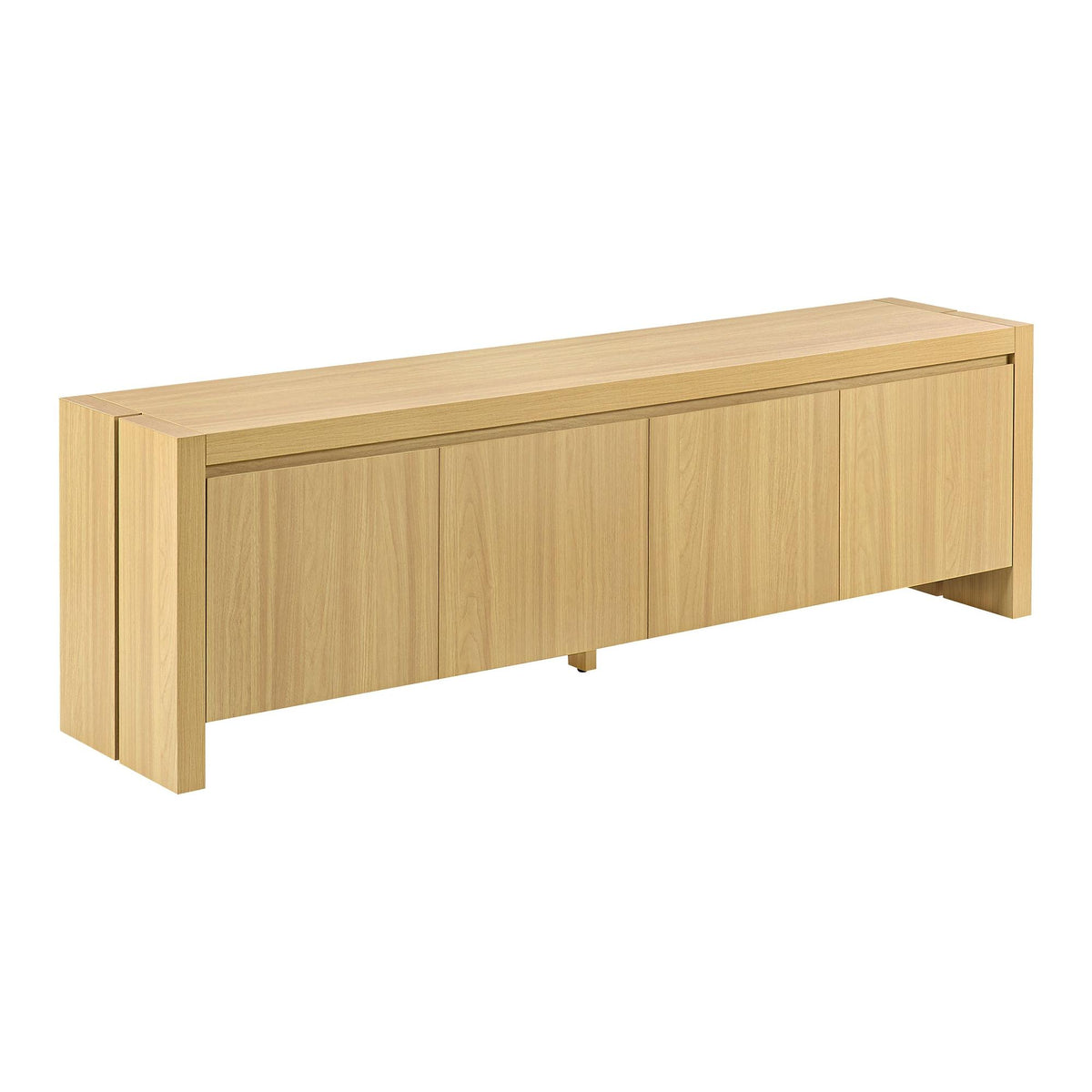 I 2885 - Meuble Tv, 72 Pouces, Console, Armoire De Rangement, Centre De Divertissement Média, Salon, Chambre À Coucher, Stratifié Naturel, Contemporain, Moderne - Simple Boutique