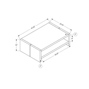 I 2886 - Table De Salon, 48''L, Cocktail, Rectangulaire, Salon, Stratifié Chêne Naturel, Contemporain, Moderne - Simple Boutique