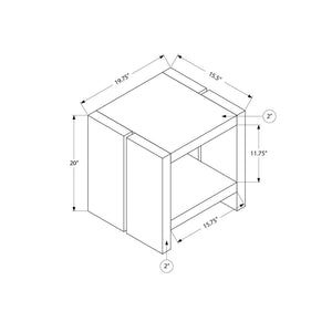 I 2887 - Table D'appoint, 20''H, 2 Niveaux, Bout, Table D'appoint, Coté, Table De Nuit, Salon, Chambre À Coucher, Stratifié Chêne Naturel, Contemporain, Moderne - Simple Boutique