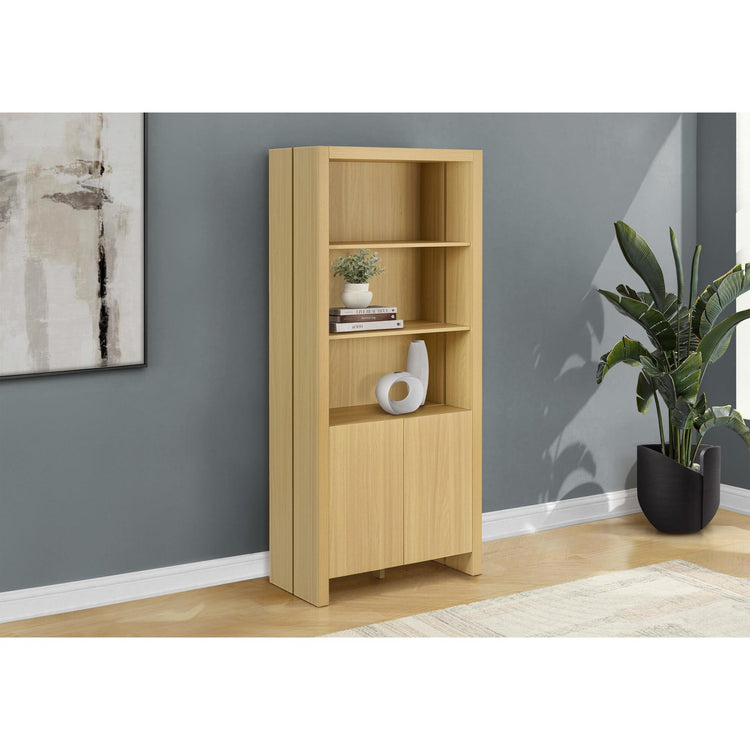 I 2888 - Etagere, 72''H, Armoire De Rangement, Étagère, Étagère À Livres, Chambre À Coucher, Salon, Bureau, Stratifié Chêne Naturel, Contemporain, Moderne - Simple Boutique