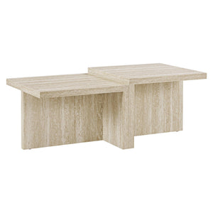 I 2891 - Table De Salon, 48''L, Cocktail, Rectangulaire, 2 Niveaux, Salon, Contemporain, Moderne - Simple Boutique