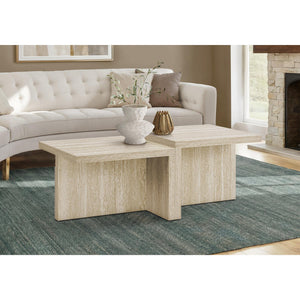 I 2891 - Table De Salon, 48''L, Cocktail, Rectangulaire, 2 Niveaux, Salon, Contemporain, Moderne - Simple Boutique