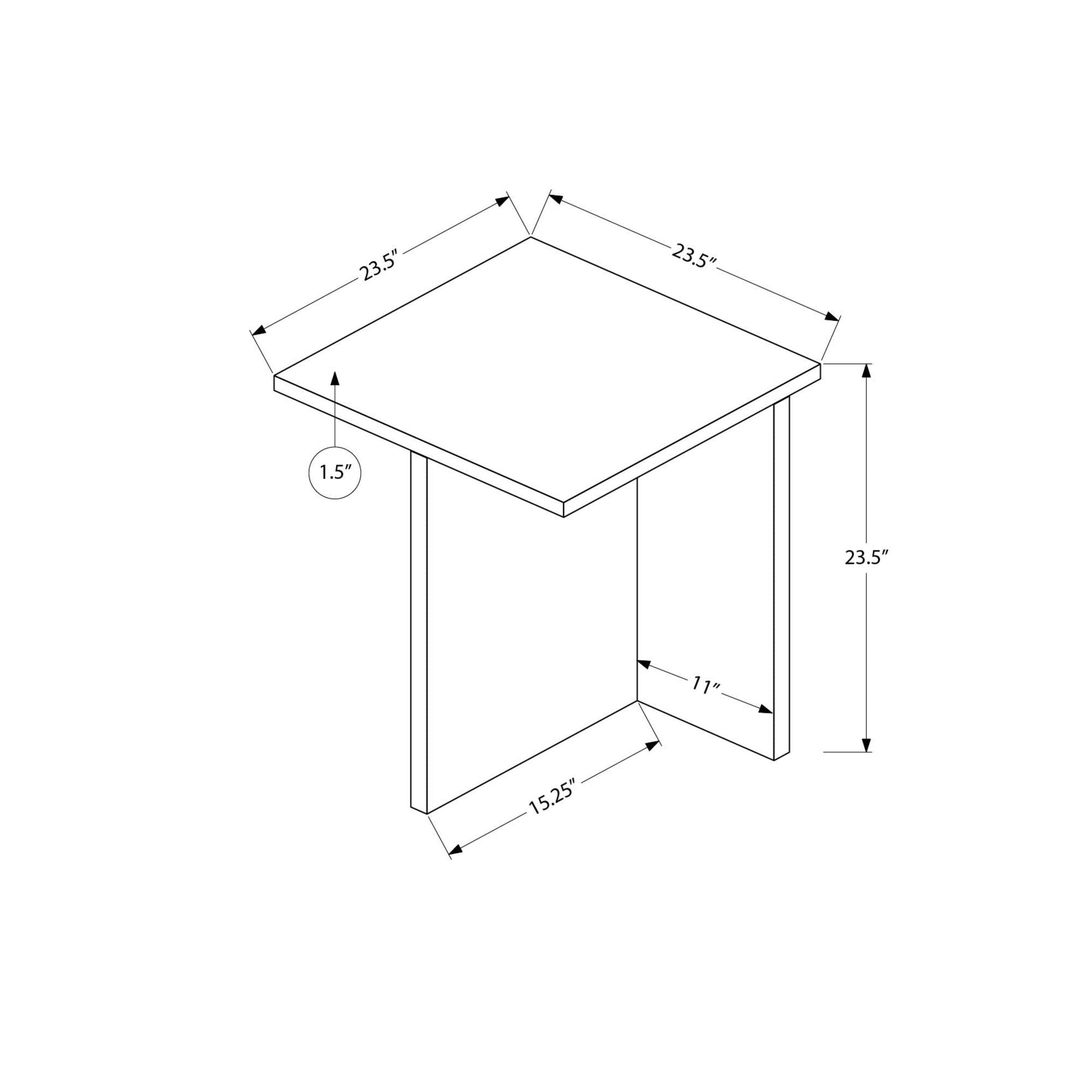 I 2892 - Table D'appoint, 24''H, Bout, Table D'appoint, Salon, Table De Nuit, Chambre À Coucher, Contemporain, Moderne - Simple Boutique