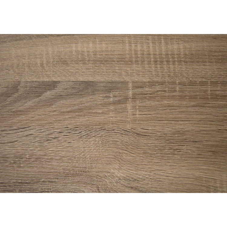 I 3200 - Table D'appoint, 24''H, 2 Niveaux, Bout, Table D'appoint, Table De Nuit, Lampe, Tiroir De Rangement, Stratifié Taupe Foncé, Métal Noir, Contemporain - Simple Boutique