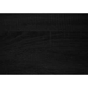 I 3202 - Table D'appoint, 24''H, 2 Niveaux, Bout, Table D'appoint, Table De Nuit, Lampe, Tiroir De Rangement, Laminé Chêne Noir, Métal Noir, Contemporain - Simple Boutique