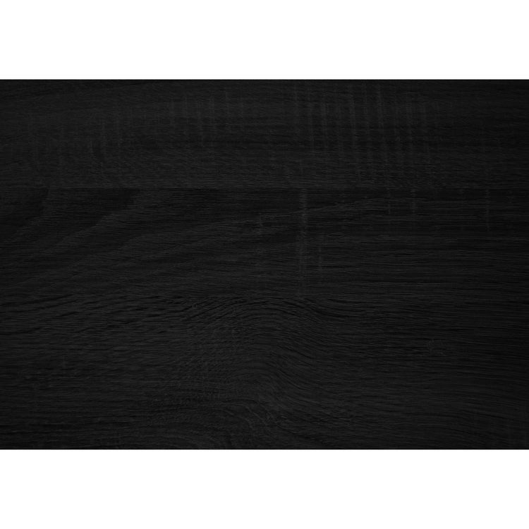 I 3202 - Table D'appoint, 24''H, 2 Niveaux, Bout, Table D'appoint, Table De Nuit, Lampe, Tiroir De Rangement, Laminé Chêne Noir, Métal Noir, Contemporain - Simple Boutique