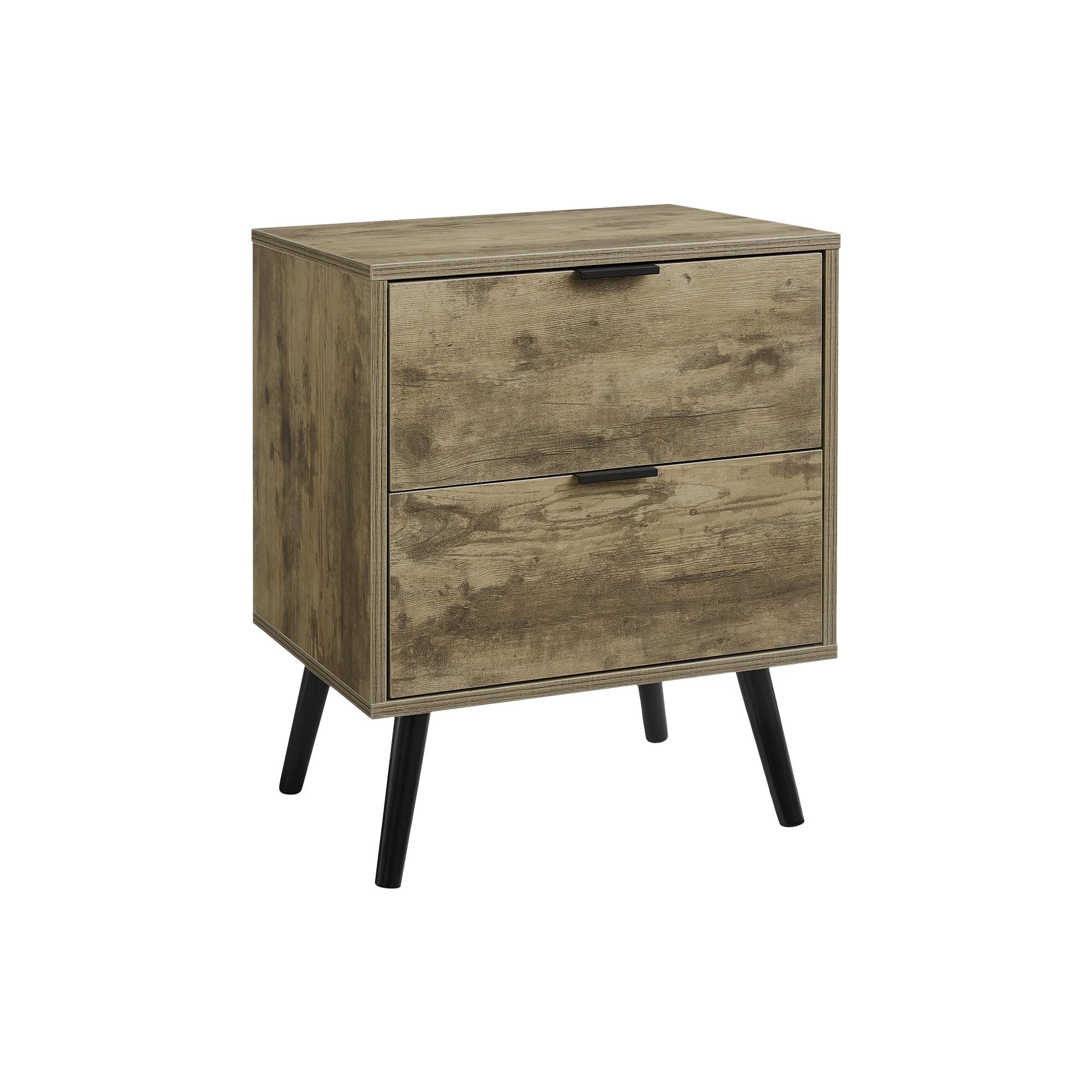 I 3609 - Table D'appoint, Chambre À Coucher, Bout, Salon, Table De Nuit, Table D'appoint, Tiroir De Rangement, Stratifié Brun Clair, Moderne, Contemporain - Simple Boutique