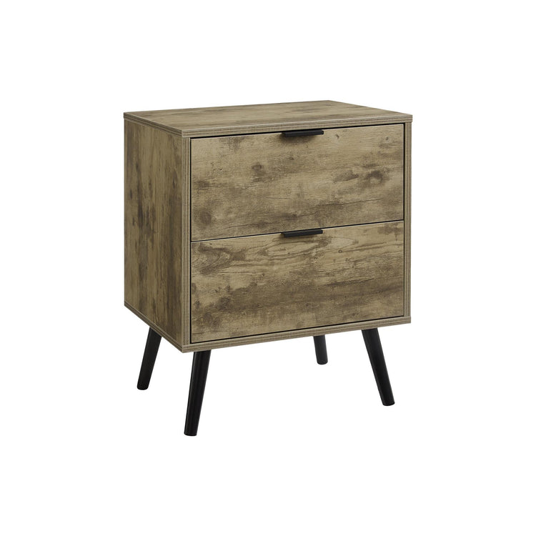 I 3609 - Table D'appoint, Chambre À Coucher, Bout, Salon, Table De Nuit, Table D'appoint, Tiroir De Rangement, Stratifié Brun Clair, Moderne, Contemporain - Simple Boutique