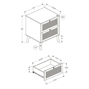 I 3619 - Table D'appoint, Table D'appoint, Bout, Chambre À Coucher, Salon, Table De Nuit, Tiroir De Rangement, Stratifié Blanc, Moderne, Contemporain - Simple Boutique