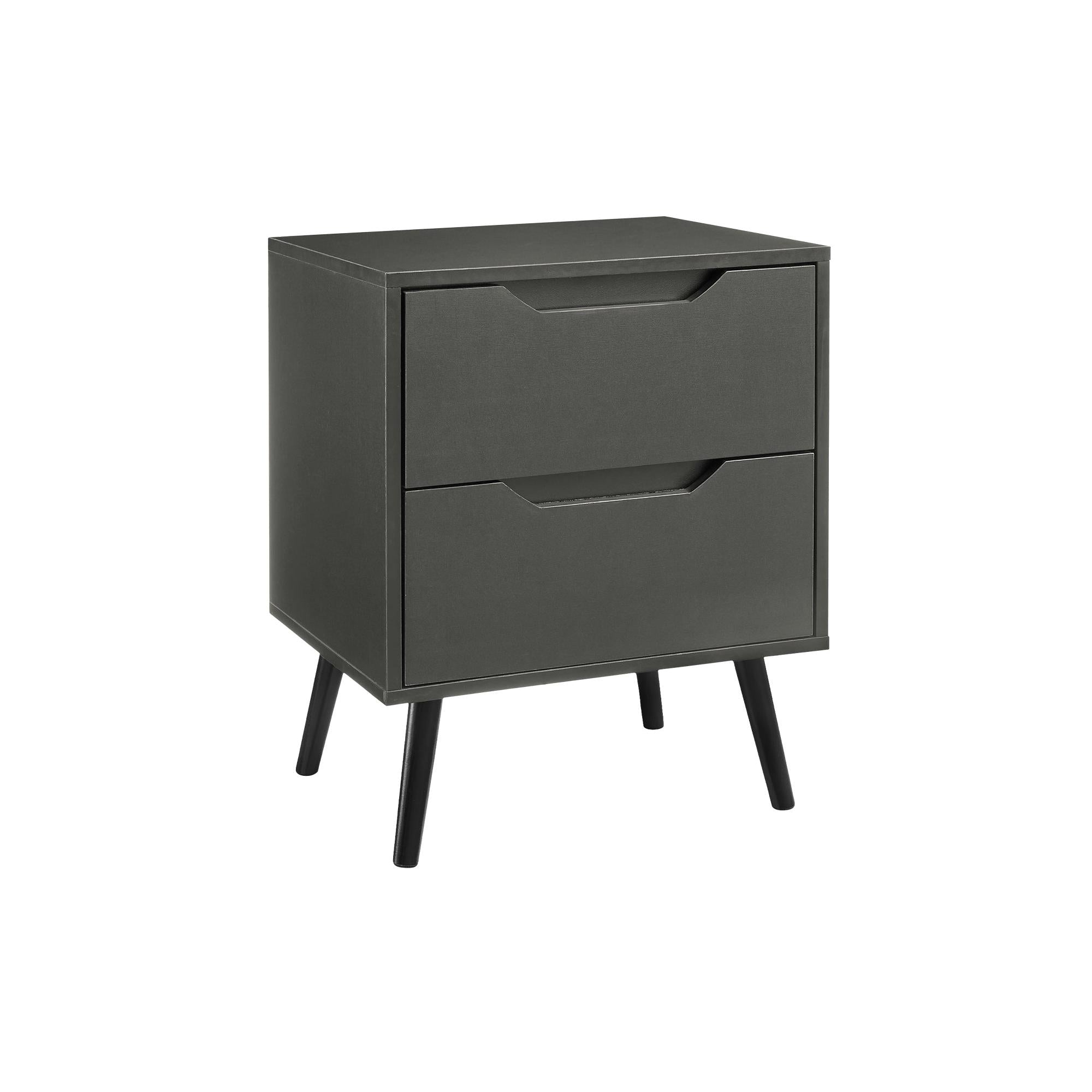 I 3690 - Table D'appoint, Table D'appoint, Bout, Tiroir De Rangement, Table De Nuit, Chambre À Coucher, Salon, Stratifié Gris, Moderne, Contemporain - Simple Boutique