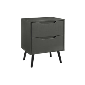 I 3690 - Table D'appoint, Table D'appoint, Bout, Tiroir De Rangement, Table De Nuit, Chambre À Coucher, Salon, Stratifié Gris, Moderne, Contemporain - Simple Boutique