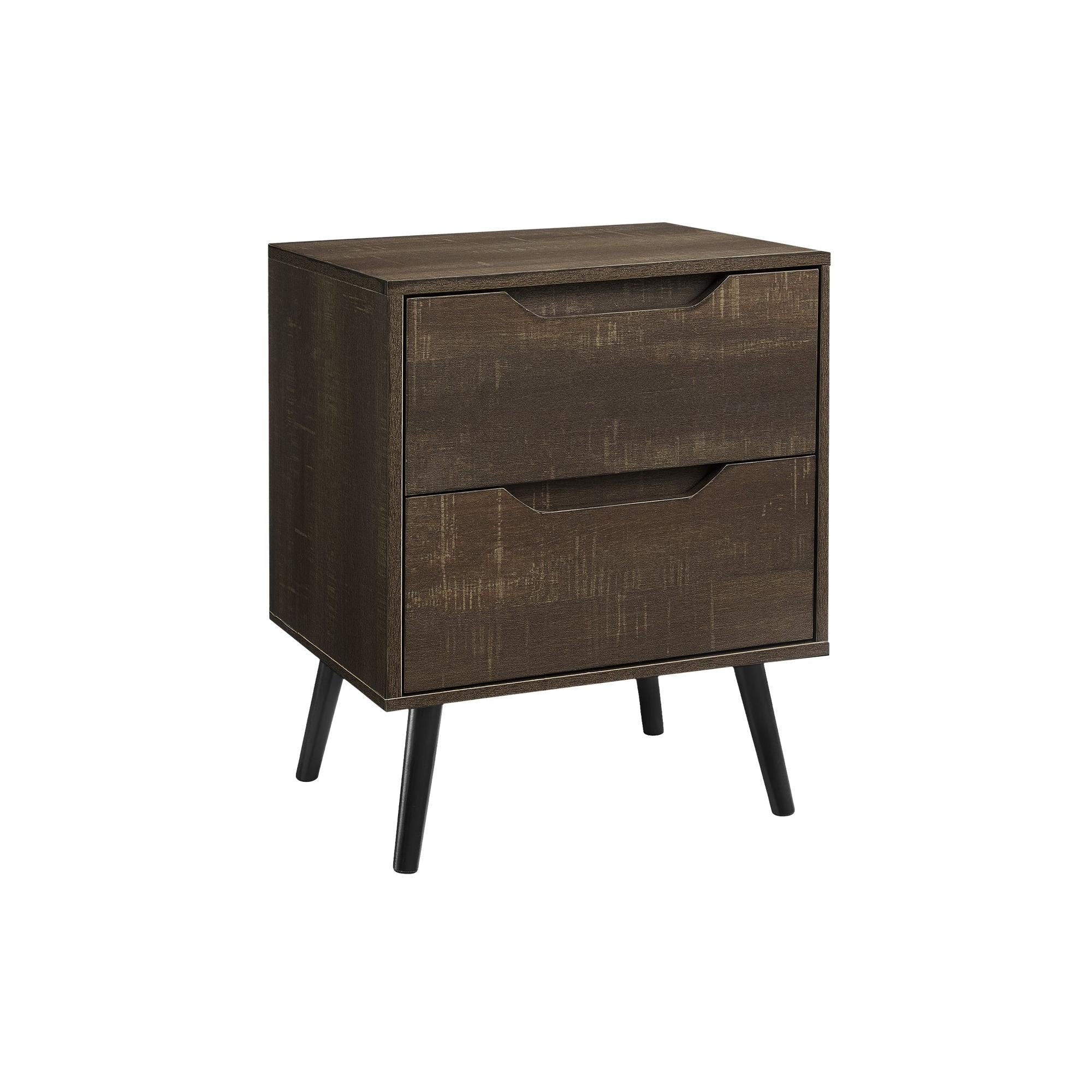 I 3691 - Table D'appoint, Table D'appoint, Bout, Tiroir De Rangement, Table De Nuit, Chambre À Coucher, Salon, Stratifié Brun, Moderne, Contemporain - Simple Boutique