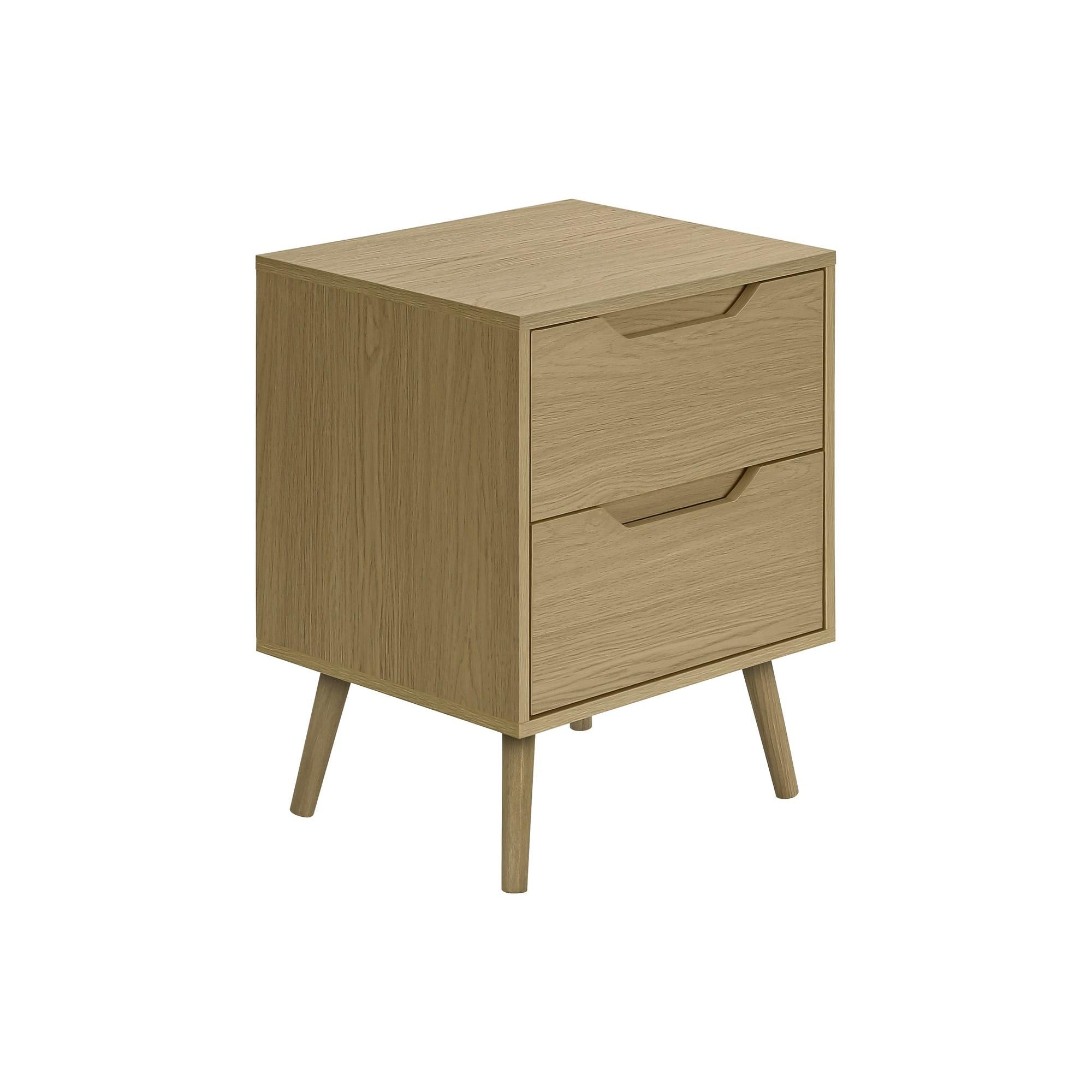 I 3692 - Table D'appoint, Table D'appoint, Bout, Tiroir De Rangement, Table De Nuit, Chambre À Coucher, Salon, Stratifié Naturel, Moderne, Contemporain - Simple Boutique