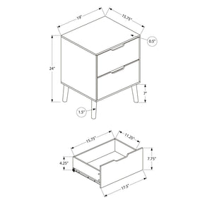 I 3692 - Table D'appoint, Table D'appoint, Bout, Tiroir De Rangement, Table De Nuit, Chambre À Coucher, Salon, Stratifié Naturel, Moderne, Contemporain - Simple Boutique