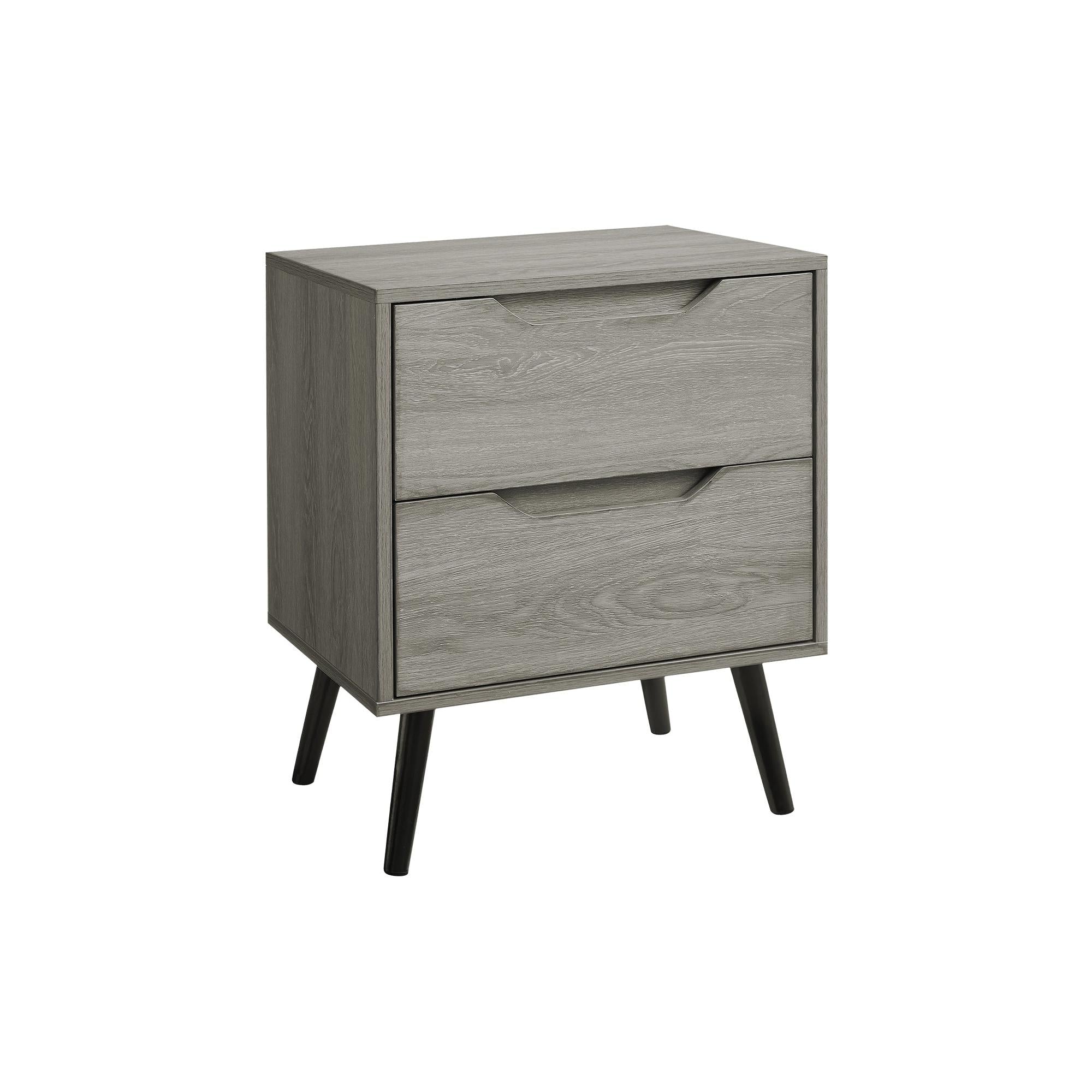 I 3693 - Table D'appoint, Table D'appoint, Bout, Tiroir De Rangement, Table De Nuit, Chambre À Coucher, Salon, Stratifié Taupe, Moderne, Contemporain - Simple Boutique