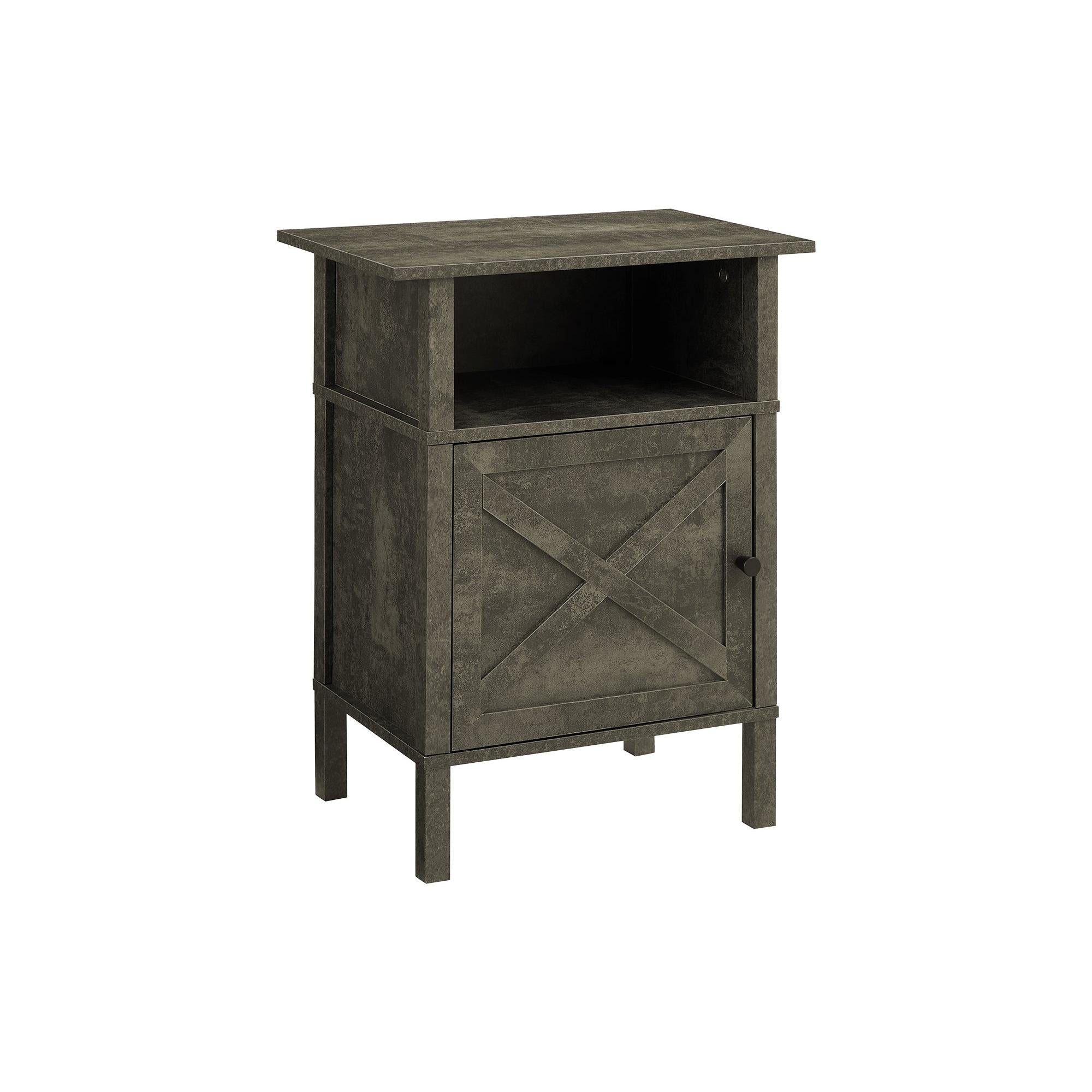I 3810 - Table D'appoint, Table D'appoint, Bout, Salon, Petit, Rangement, Stratifié En Bronze Foncé, Transitionnel - Simple Boutique