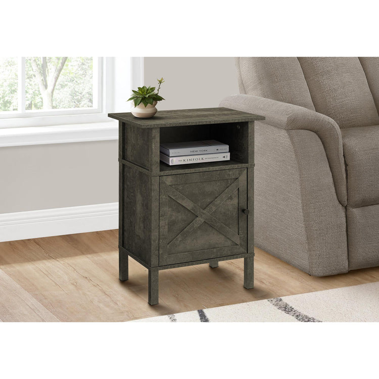I 3810 - Table D'appoint, Table D'appoint, Bout, Salon, Petit, Rangement, Stratifié En Bronze Foncé, Transitionnel - Simple Boutique