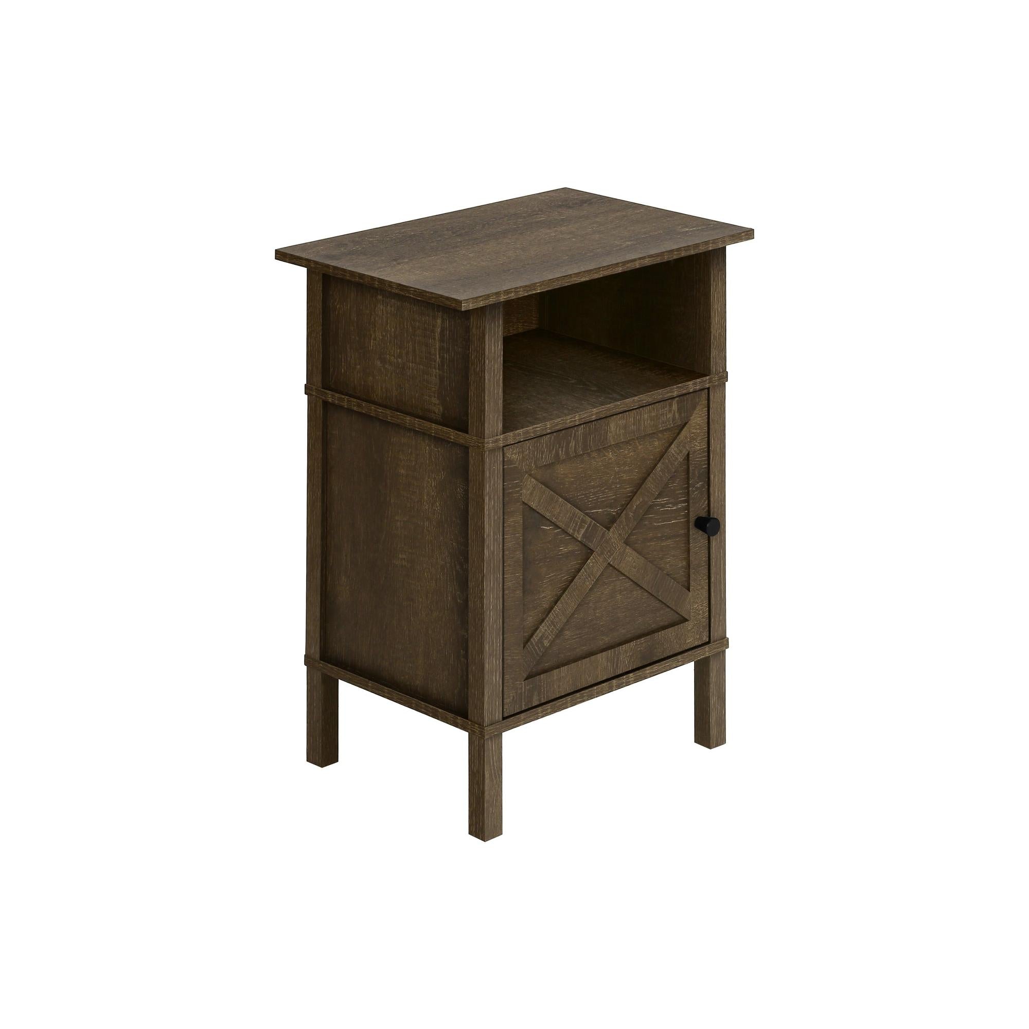 I 3811 - Table D'appoint, Table D'appoint, Bout, Salon, Petit, Rangement, Stratifié Chêne Foncé, Transitionnel - Simple Boutique