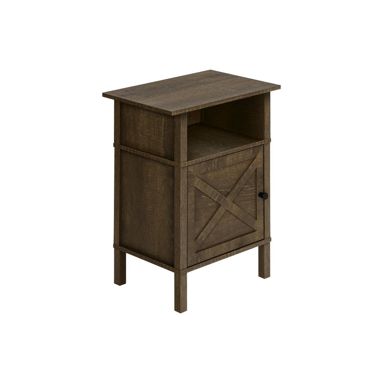 I 3811 - Table D'appoint, Table D'appoint, Bout, Salon, Petit, Rangement, Stratifié Chêne Foncé, Transitionnel - Simple Boutique