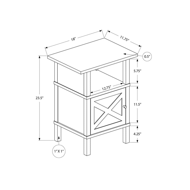 I 3812 - Table D'appoint, Table D'appoint, Bout, Salon, Petit, Rangement, Stratifié Chêne Foncé, Transitionnel - Simple Boutique