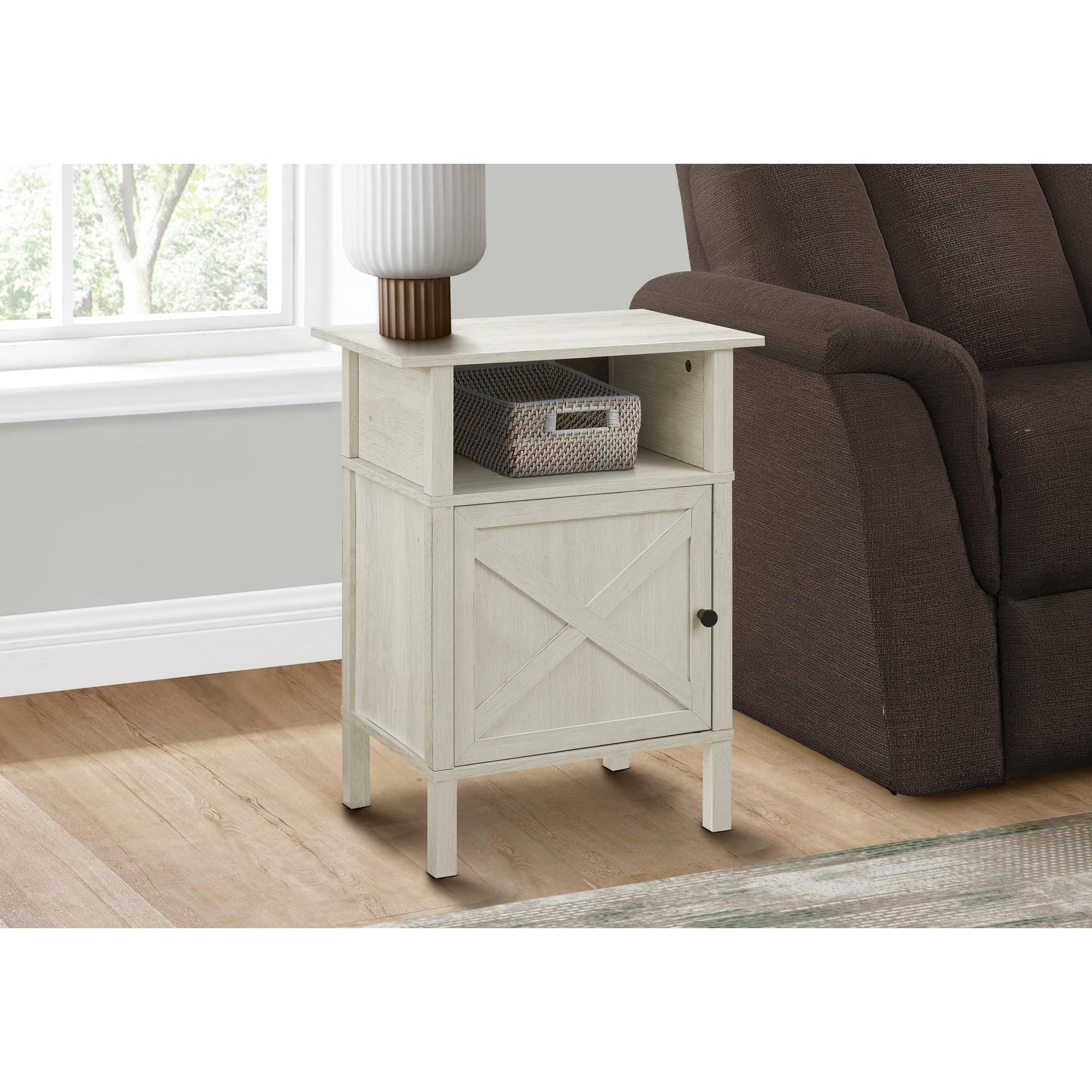 I 3812 - Table D'appoint, Table D'appoint, Bout, Salon, Petit, Rangement, Stratifié Chêne Foncé, Transitionnel - Simple Boutique