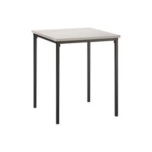 I 3826 - Table D'appoint, 22'' H, Table D'appoint, Bout, Petit, Table De Nuit, Carré, Chambre À Coucher, Salon, Stratifié Chêne Foncé, Métal Noir, Contemporain, Moderne - Simple Boutique