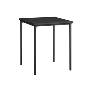 I 3827 - Table D'appoint, 22'' H, Table D'appoint, Bout, Petit, Table De Nuit, Carré, Chambre À Coucher, Salon, Stratifié Noir, Métal Noir, Contemporain, Moderne - Simple Boutique