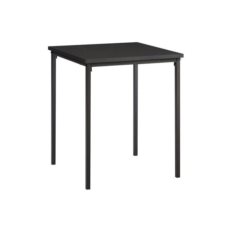 I 3827 - Table D'appoint, 22'' H, Table D'appoint, Bout, Petit, Table De Nuit, Carré, Chambre À Coucher, Salon, Stratifié Noir, Métal Noir, Contemporain, Moderne - Simple Boutique