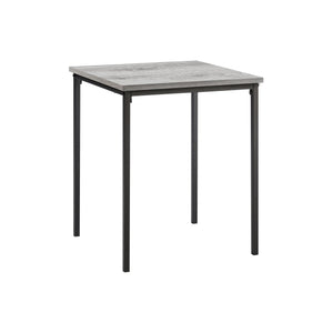 I 3828 - Table D'appoint, 22'' H, Table D'appoint, Bout, Petit, Table De Nuit, Carré, Chambre À Coucher, Salon, Stratifié Gris, Métal Noir, Contemporain, Moderne - Simple Boutique