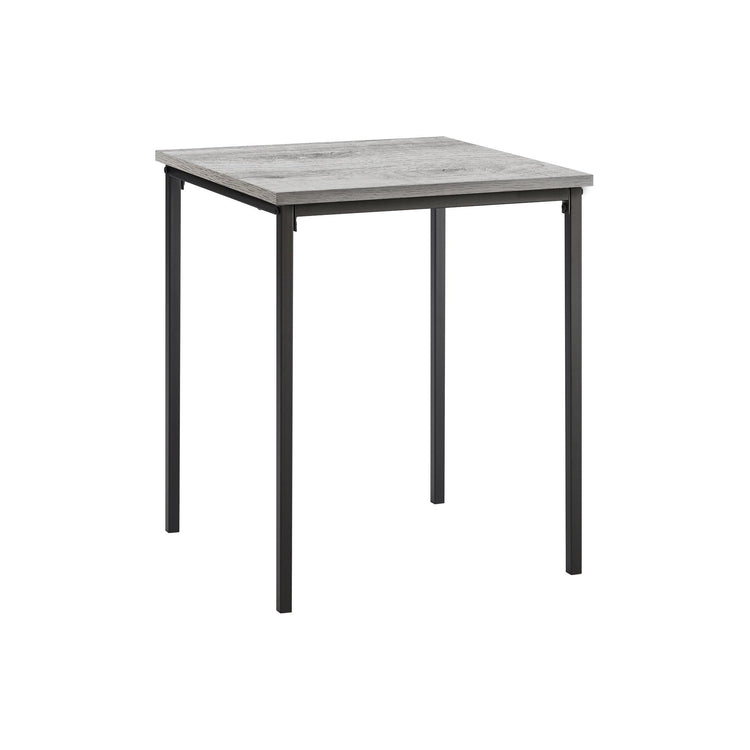 I 3828 - Table D'appoint, 22'' H, Table D'appoint, Bout, Petit, Table De Nuit, Carré, Chambre À Coucher, Salon, Stratifié Gris, Métal Noir, Contemporain, Moderne - Simple Boutique