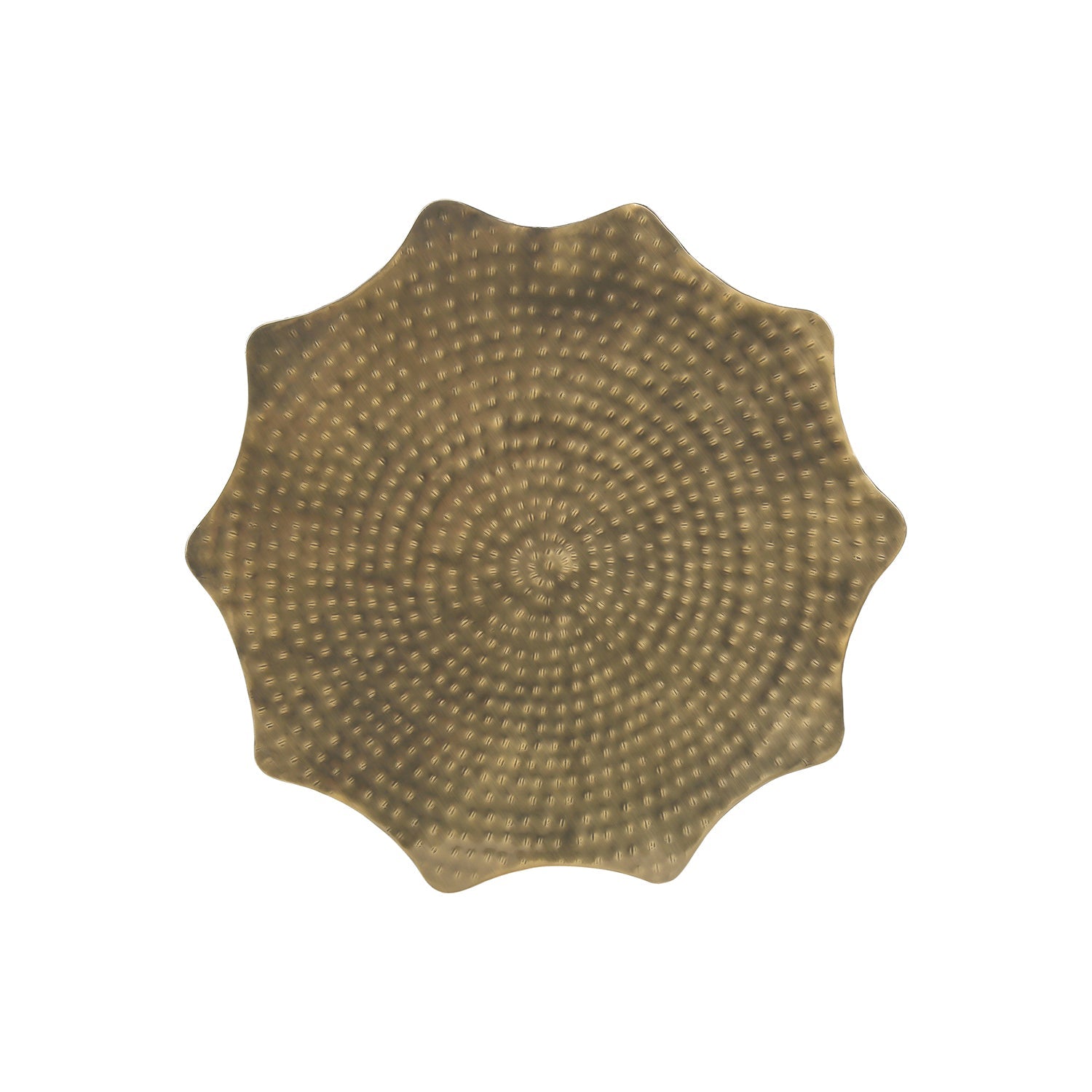 I 3900 - Table D'appoint, Tambour, Côté, Bout, Table De Nuit, Lampe, Salon, Chambre À Coucher, Métal D'or, Contemporain, Moderne - Simple Boutique