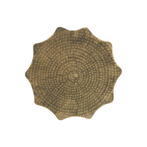 I 3900 - Table D'appoint, Tambour, Côté, Bout, Table De Nuit, Lampe, Salon, Chambre À Coucher, Métal D'or, Contemporain, Moderne - Simple Boutique