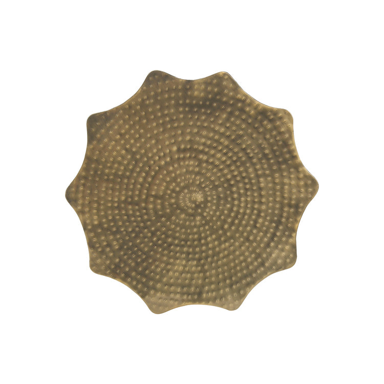 I 3900 - Table D'appoint, Tambour, Côté, Bout, Table De Nuit, Lampe, Salon, Chambre À Coucher, Métal D'or, Contemporain, Moderne - Simple Boutique