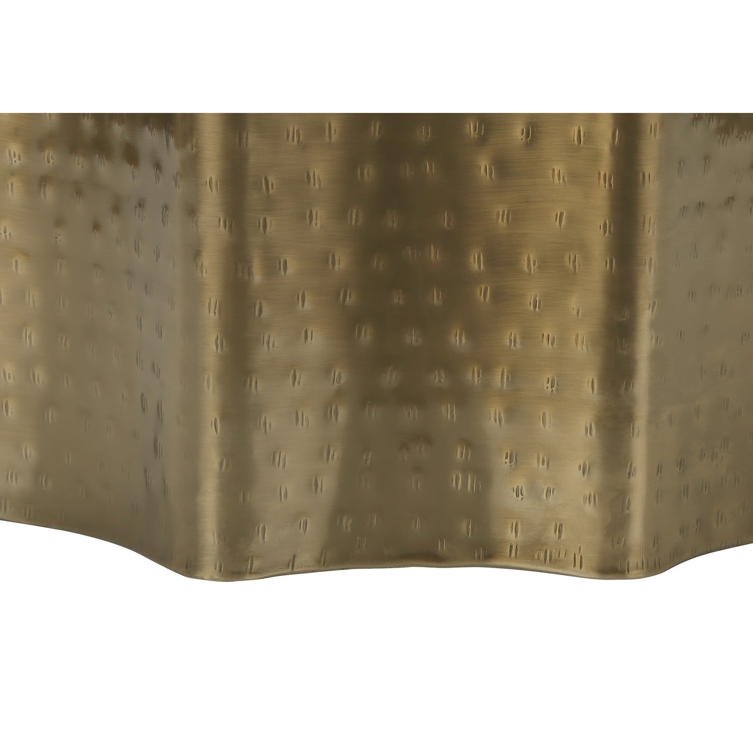 I 3900 - Table D'appoint, Tambour, Côté, Bout, Table De Nuit, Lampe, Salon, Chambre À Coucher, Métal D'or, Contemporain, Moderne - Simple Boutique