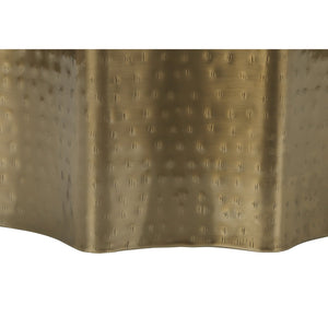 I 3900 - Table D'appoint, Tambour, Côté, Bout, Table De Nuit, Lampe, Salon, Chambre À Coucher, Métal D'or, Contemporain, Moderne - Simple Boutique