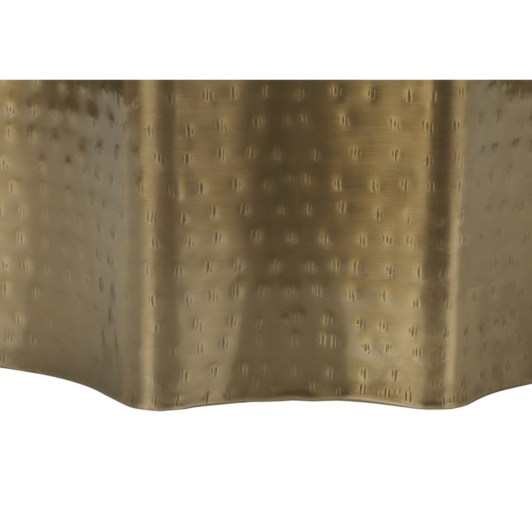 I 3900 - Table D'appoint, Tambour, Côté, Bout, Table De Nuit, Lampe, Salon, Chambre À Coucher, Métal D'or, Contemporain, Moderne - Simple Boutique
